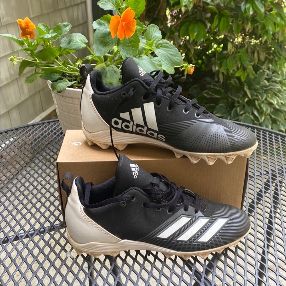 Adidas Kids Black and White Football Cleats